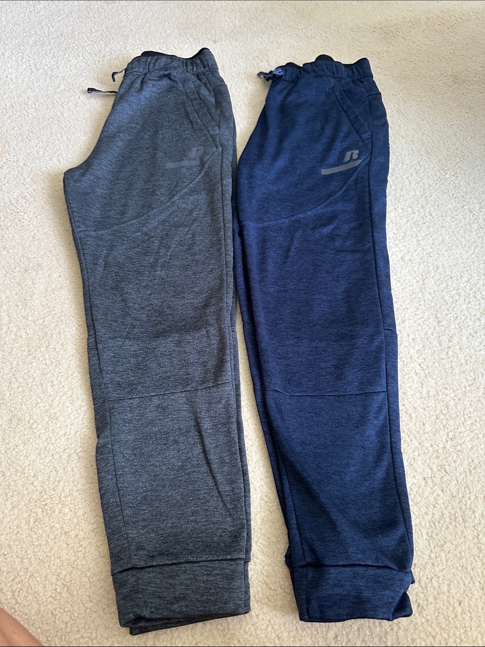 bundle of 2 Russell Athletic Kids Sweatpants in Gray and Navy Blue